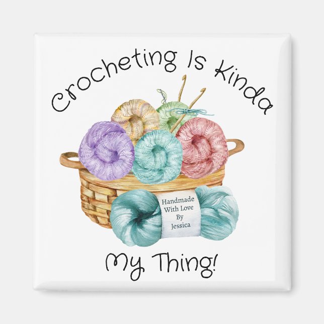 Crocheting Personlig Magnet (Framsidan)