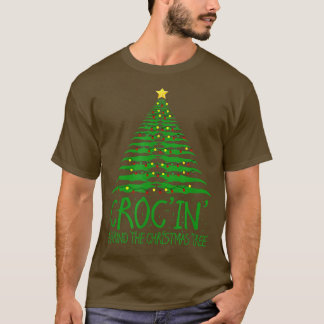 Crocin Around the Christmas Tree Funny Crocodile C T Shirt