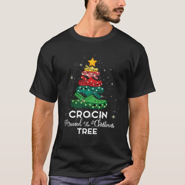 Crocin runt Julgran Funny Julafton 2020 G T Shirt (Framsida)