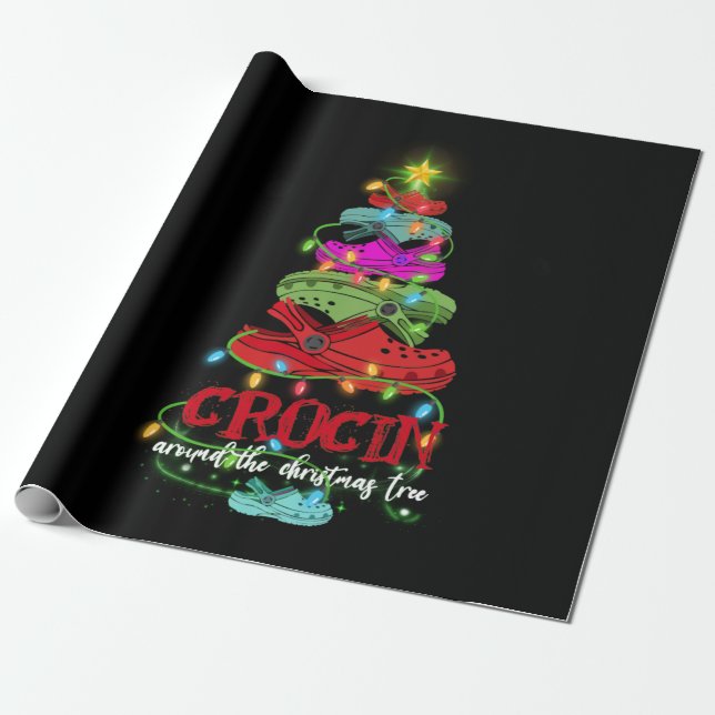 Crocin runt Julgran-gåvan Presentpapper (Utrullad)