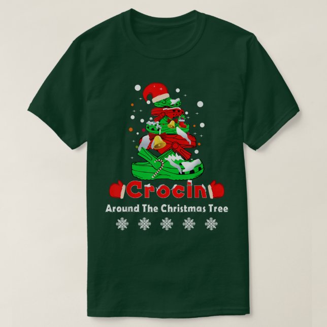 Crocin runt Julgran-julen t T Shirt (Design framsida)