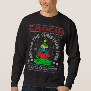 Crocin runt Julgran Lång Ärmad Tröja
