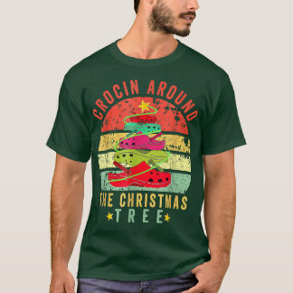Crocin runt Julgran Pjs Julafton Christma T Shirt