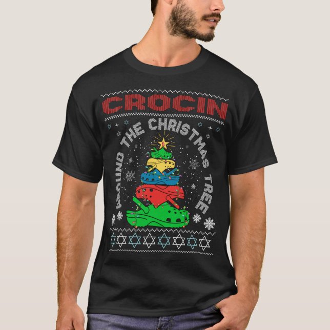 Crocin runt Julgran T Shirt (Framsida)