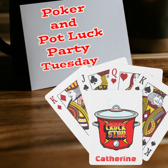 Crock Personlig för Crock Pot-krock Casinokort (Crock Star Collection - Playing Cards with Custom Name)