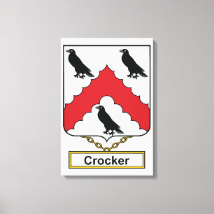 Crocker familjvapensköld canvastryck