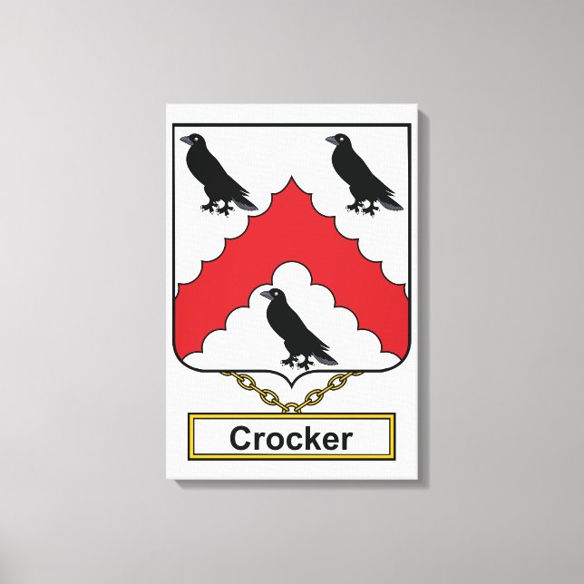 Crocker Family Crest Canvastryck (Framsida)
