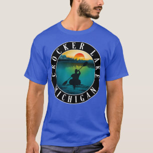 Crocker Sjö Kayaking Michigan Sunset T Shirt