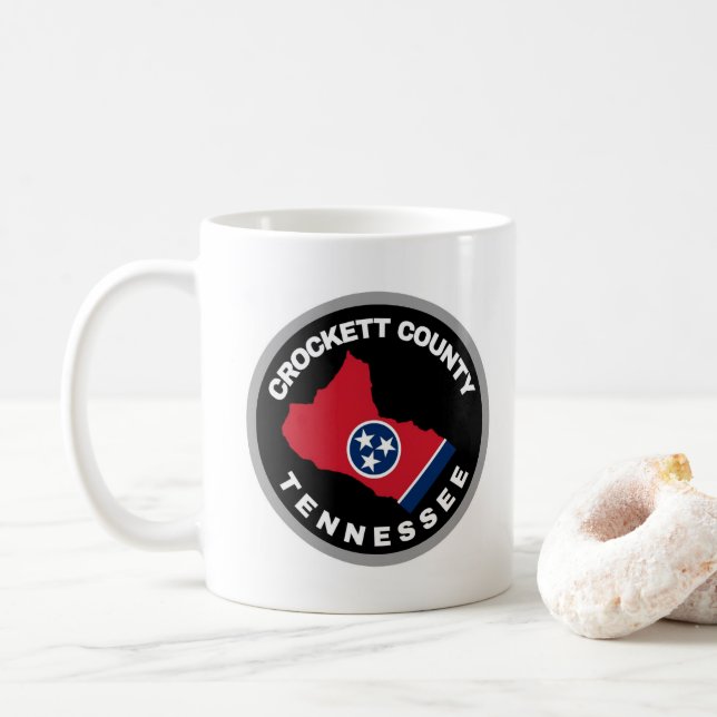 Crockett County-emblem kaffe kopp (Med munk)