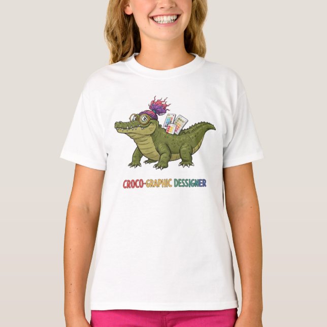 "Croco-Graphic Designer: Art i Stil T Shirt (Framsida)
