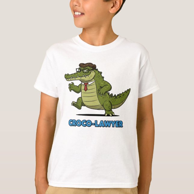 Croco-Lawyer: Rättvisa med Stil T Shirt (Framsida)