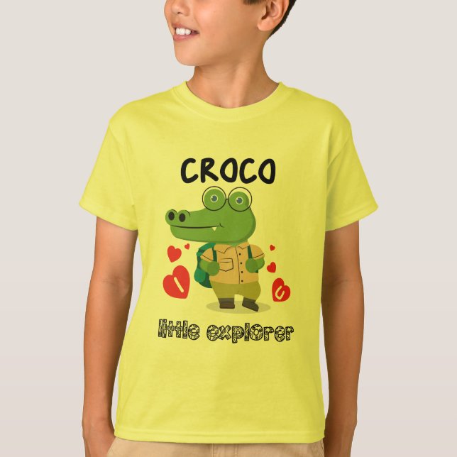 Croco Little Explorer - Crokodile T Shirt (Framsida)