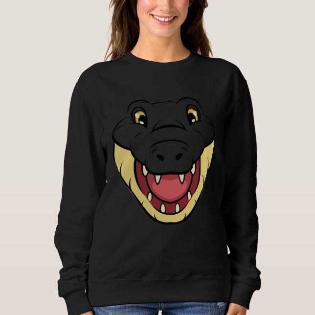 Crocodile Alligator Face Reptiles Zoo Animal Herpe T Shirt (Framsida)
