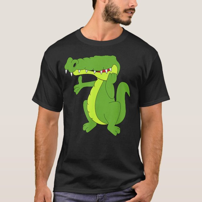 Crocodile Alligator Matching Group Halloween Costu T Shirt (Framsida)