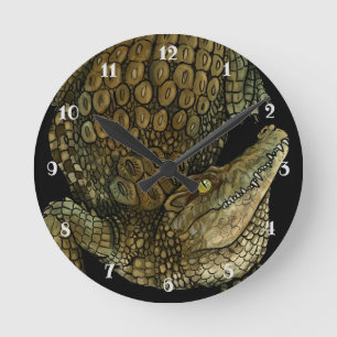 Crocodile Crikey! Round Clock Rund Klocka