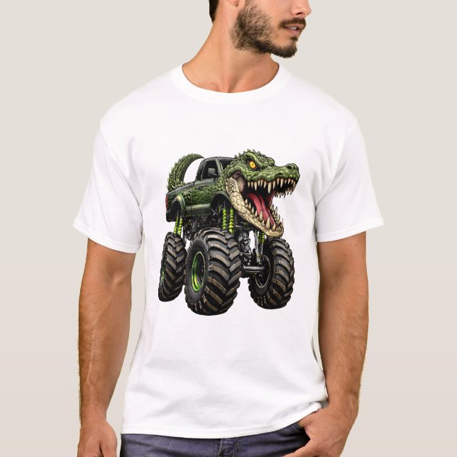 Crocodile Off-Road Monster Truck T Shirt (Framsida)