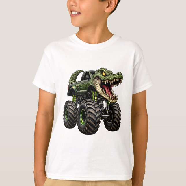 Crocodile Off-Road Monster Truck T Shirt (Framsida)