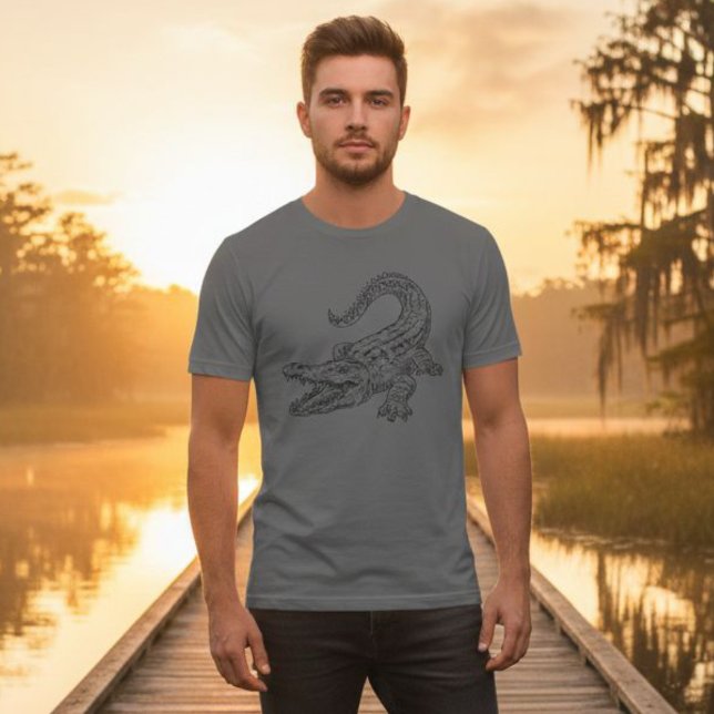 Crocodile Print T-Shirt - Crocodile Tee (Skapare uppladdad)