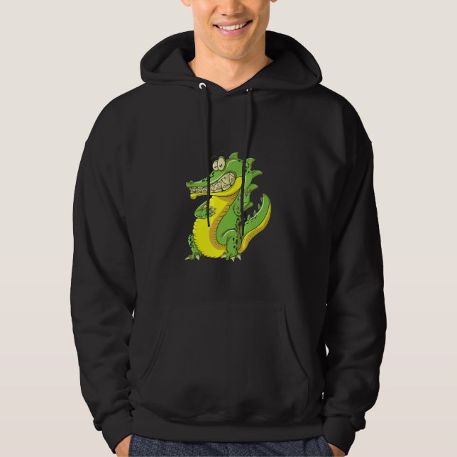 Crocodile With Braces Hoodie (Framsida)