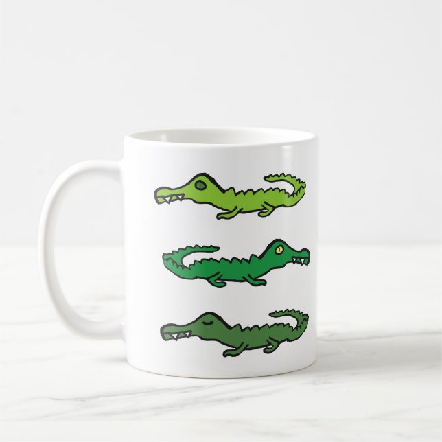 Crocodiles and Alligators Kaffemugg (Vänster)