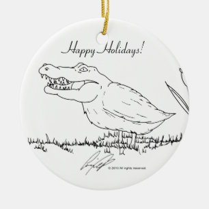 Crocoduck prydnad julgransprydnad keramik