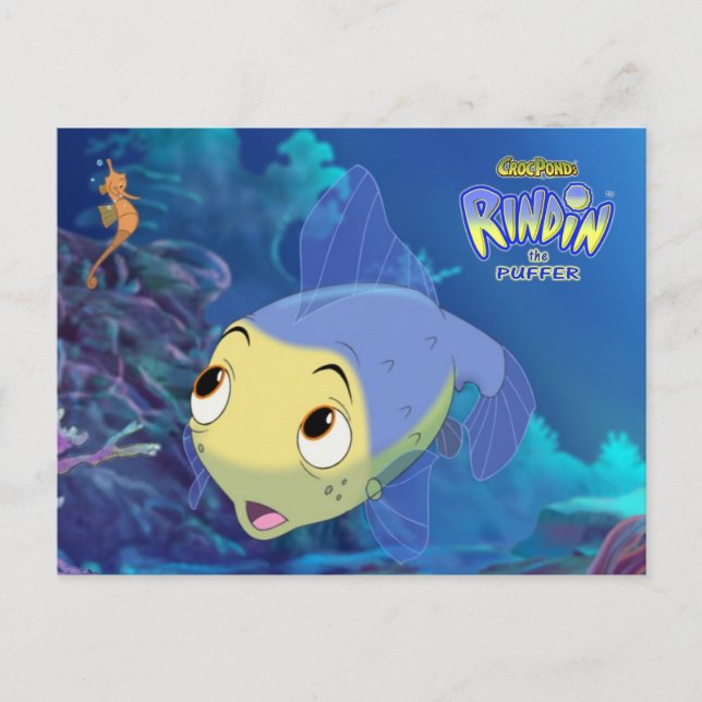 CrocPond's RINDIN Puffer Postcard Vykort (Framsida)