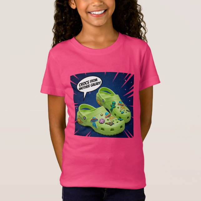  Crocs from Another Galaxy, by Natasha Us   T Shirt (Framsida)