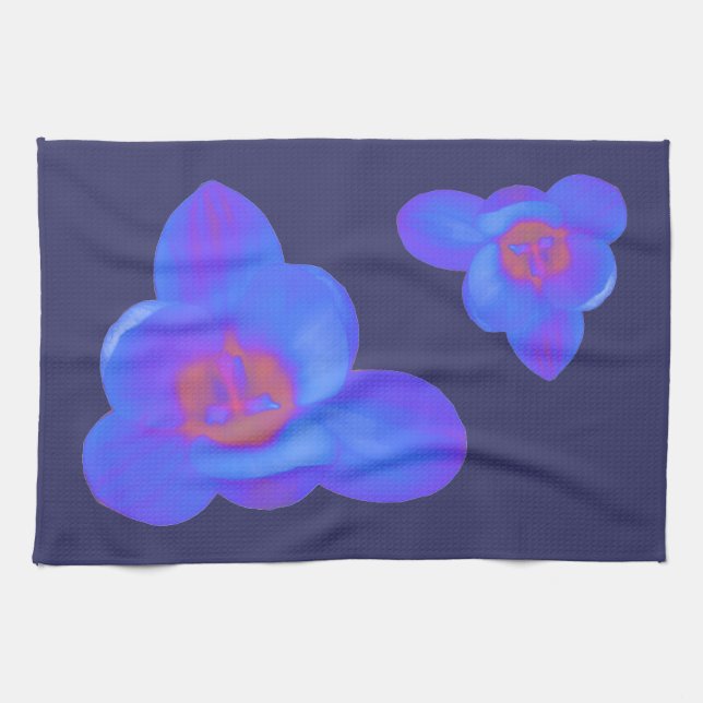 Crocus Flower Hett and Kall Kitchen Towel Kökshandduk (Horisontell)