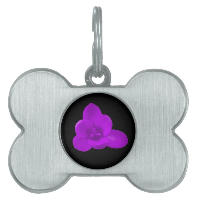 Crocus Flower Lila Pet Tag Namnbricka Husdjur (Framsidan)