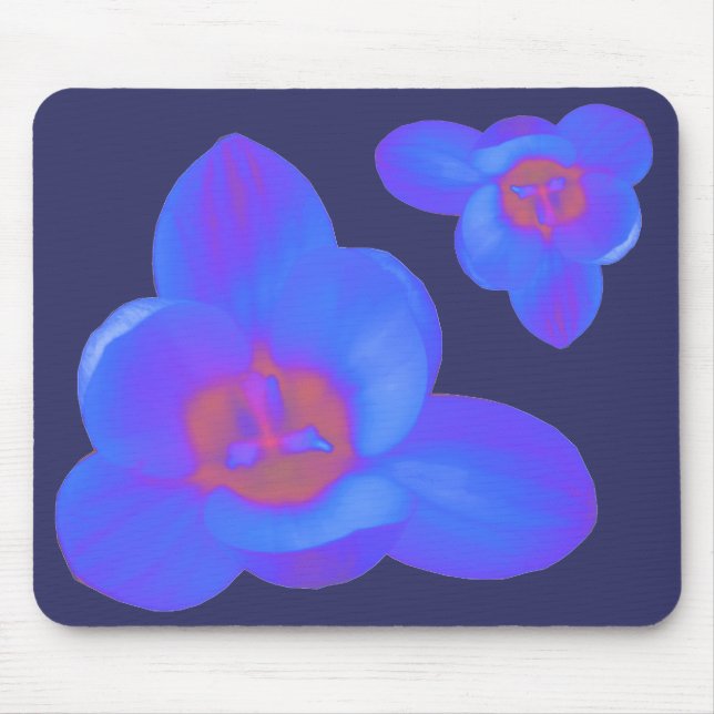 Crocus Flowers Hett och Kall Mousepad Musmatta (Framsidan)