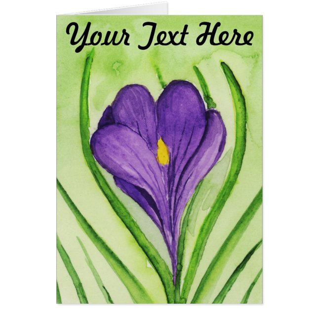 Crocus Greeting Card Hälsningskort (Framsidan)