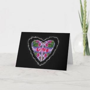 Crocus Heart Romantik Valentine Kärlek Card Helgkort