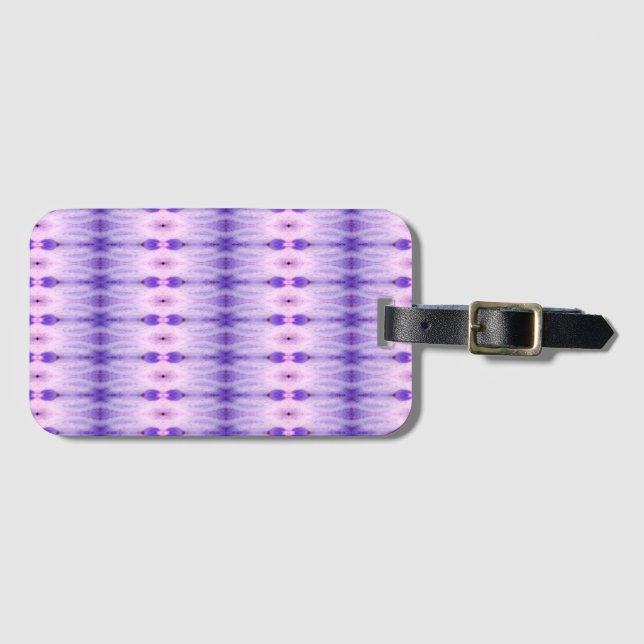 Crocus Ikat 5 Sangria Luggage Tag Bagagebricka (Framsida horisontal)