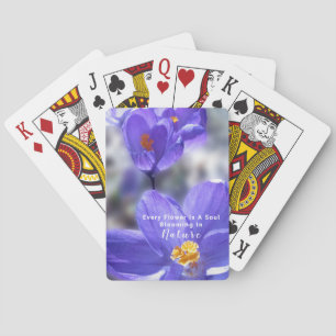Crocus Photo Flower Quote Casinokort