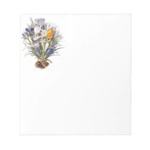 Crocus Vår Flower Botanical Blommigt Art Anteckningsblock
