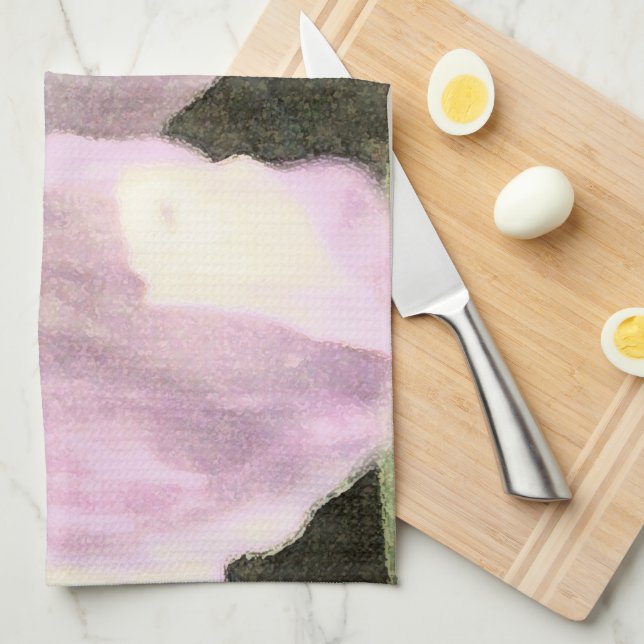 Crocus Watercolor Flower Art Kökshandduk (Vikt i Fjärdedel)