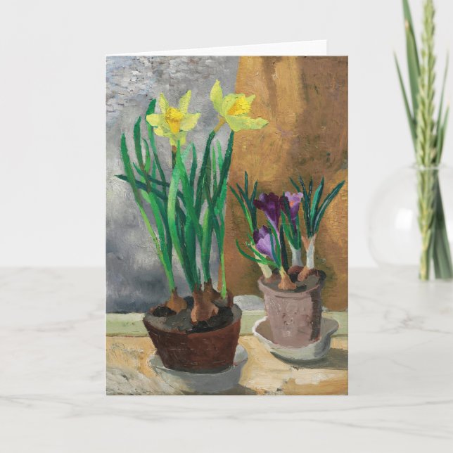 Crocusand Daffodils in Pots | Christopher Wood Kort (Framsida)