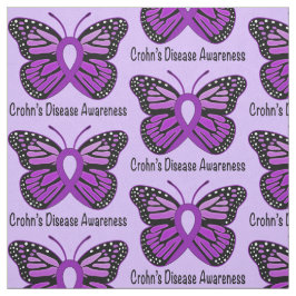 Crohns band för medvetenhet för sjukdomfjäril tyg