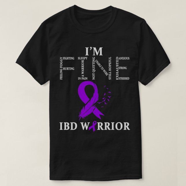 Crohns Disease IBD Warrior Im Bra T Shirt (Design framsida)