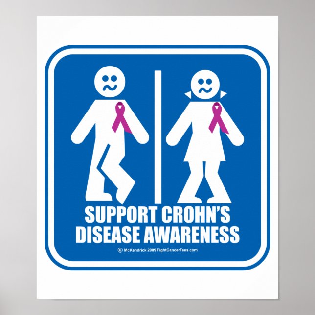 Crohns Disease Restroom Sign Poster (Framsidan)