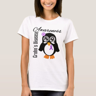 Crohns pingvin för sjukdommedvetenhet tee shirt