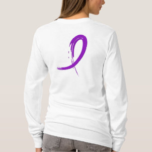 Crohns purpurfärgat band A4 för sjukdom Tee Shirt