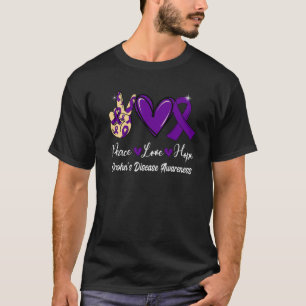 Crohns sjukdom Awareness Peace Kärlek Hope Lila R T Shirt