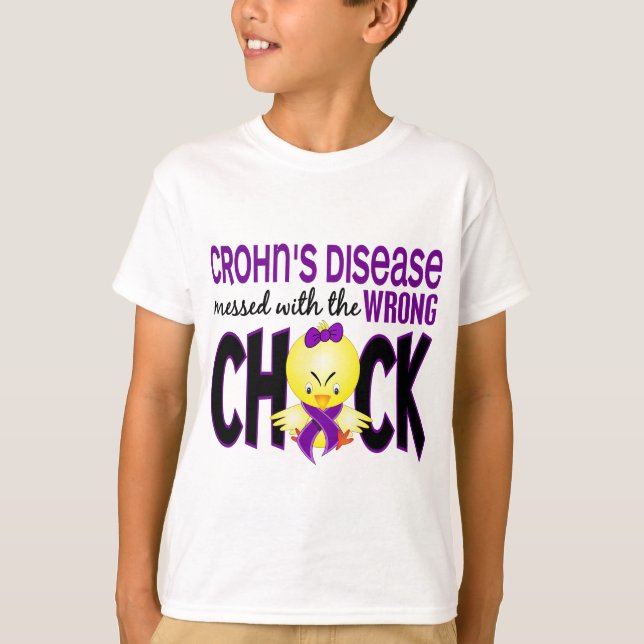 Crohns sjukdom röra med den fla chicken tee shirt (Framsida)