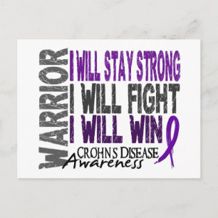 Crohns sjukdom Warrior Vykort