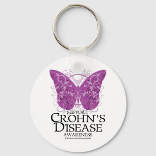 Crohns sjukdomfjäril nyckelring