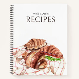 Croissant Älskare Anpassade Recipe Journal