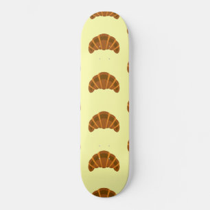 Croissant Älskare Ljus Gul Frankrike Fransk Mat Mini Skateboard Bräda 18,5 Cm