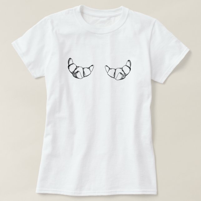 Croissant bakskjorta t shirt (Design framsida)