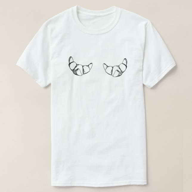 Croissant bakskjorta t shirt (Design framsida)